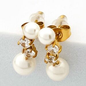 BEHI MILANO DIANA Earrings  MINIMALISTI PDV Real 18k Gold Plated Stainless Steel